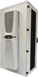 Effektive Kühlung mit A+ Kühlgerät von Rittal IP55 IT-Schrank mit Seitenkühlgerät von Rittal